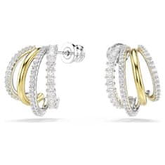 Swarovski Okrogli dvobarvni uhani s cirkoni Hyperbola 5689718