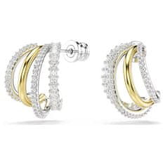 Swarovski Okrogli dvobarvni uhani s cirkoni Hyperbola 5689718