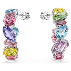 Swarovski Okrogli uhani z barvnimi kristali Gema 5692412