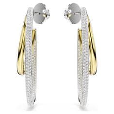 Swarovski Dvobarvni obročasti uhani s hiperbola cirkoni 5702400