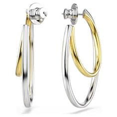 Swarovski Dvobarvni obročasti uhani s hiperbola cirkoni 5702400