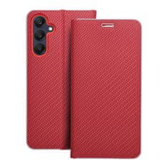 OEM LUNA Book Carbon torbica za SAMSUNG A25 5G rdeča