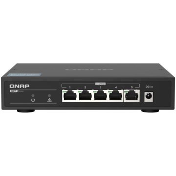 Qnap STIKALO 5-PORT QSW-1105-5T 2,5Gbp/ UnManaged [5x 2,5GbE RJ45 Plug &amp; Play] (QSW-1105-5T)