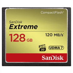 SanDisk Extreme CF 128 GB 120 MB/s pisanje 85 MB/s UDMA7