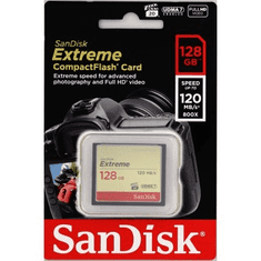 SanDisk Extreme CF 128 GB 120 MB/s pisanje 85 MB/s UDMA7