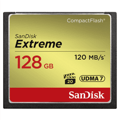 SanDisk Extreme CF 128 GB 120 MB/s pisanje 85 MB/s UDMA7
