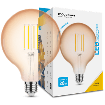 Modee LED žarnica filament G125 E27 4W 1800K dimabilna