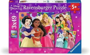 Ravensburger princese Disney sestavljanke, 3 x 49 delov