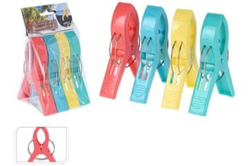 Sponka za brisačo za plažo 12x8,5x2cm (4ks)