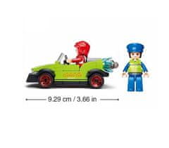 Sluban Metropolis M38-B1217D Zamaskirani bandit v avtomobilu in policist na motorju
