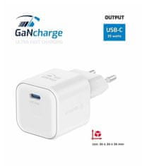 SWISSTEN napajalnik gan 1x usb-c 35w power delivery white + podatkovni kabel usb-c/lightning 1,2 m white