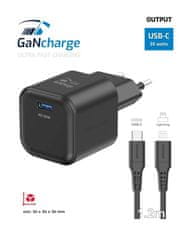 SWISSTEN napajalnik gan 1x usb-c 35w power delivery črna + podatkovni kabel usb-c/lightning 1,2 m črna