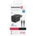 SWISSTEN napajalnik gan 1x usb-c 35w power delivery črna + podatkovni kabel usb-c/lightning 1,2 m črna
