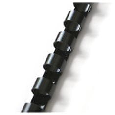 Plastične hrbtne strani - 22 mm, črne, 50 kosov