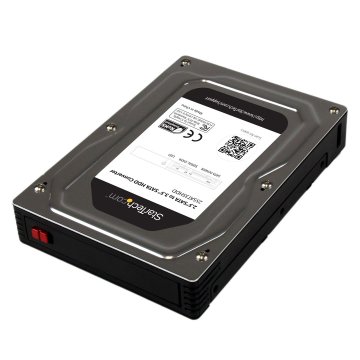 Startech StarTech.com 2.5” do 3.5” SATA aluminijasta ohišje za trdi disk z adapterjem SSD/HDD do višine 12,5 mm, črno-srebrno, 6 Gbit/s, vključuje SATA kabel in navodila