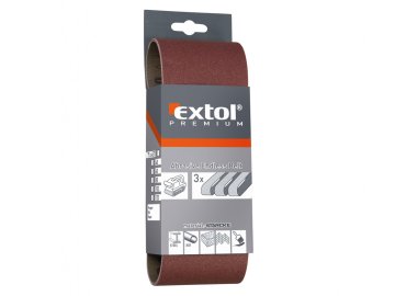 Extol Premium Brusilna krpa brez konca, bal. 3ks, 75x457mm, P40