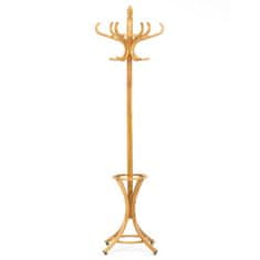 Autronic Lesen stojalo obešalnik, masivni topol in breza, temno hrast, višina 185 cm F-2059 HRAST