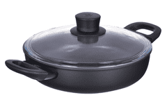 Ballarini Litožna ponev Ballarini Avola, globoka, s 2 ročaji, titan, 28 cm, pokrov iz stekla, primerno za vse vrste štedilnikov