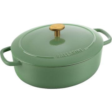 Ballarini Ovalna litoželezna posoda Ballarini Bellamonte - Zelena, prostornina 2,2 l
