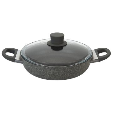 Ballarini BALLETTINI 75002-942-0 Pekač s pokrovom, 24 cm, okrogla aluminijasta posoda, non-stick premaz, primerna za indukcijo in plin