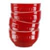 Staub Set sklede Staub Ceramique, 0.4 L, okrogla, rdeča, 4 kosa, keramična, primerna za pomivanje v pomivalnem stroju, pečico in mikrovalovno.