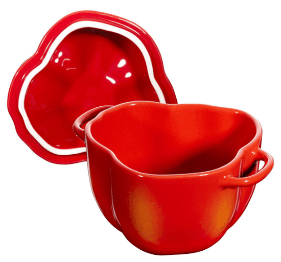 slomart ZWILLING MINI COCOTTE RDEČA 470 ml - Okrogla ponva za peko z pokrovom, primerna za uporabo v pečici, 1 kos