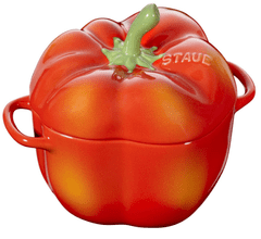 slomart ZWILLING MINI COCOTTE RDEČA 470 ml - Okrogla ponva za peko z pokrovom, primerna za uporabo v pečici, 1 kos