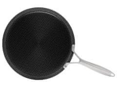 slomart Kohersen Black Cube krožna ponev, 29 cm, iz nerjavnega jekla z DIAMANT premazom, primerna za indukcijo in vse vrste štedilnikov