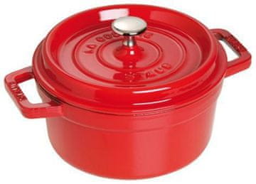 slomart Cocotte Staub iz litega železa, trsa rdeča, premera 18 cm, 2.7 kg, čas dostave 72 ur
