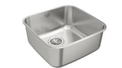 Teka Kupaonica umivalnik Teka BE 40.40 Plus kvadratni undermount iz nerjavečega jekla, dimenzije 406 x 406 mm, 1 posoda.