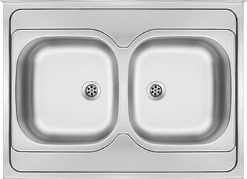 Deante Dvoslojna nerjaveča jeklenka - prekrivna, idealna za moderno kuhinjo.