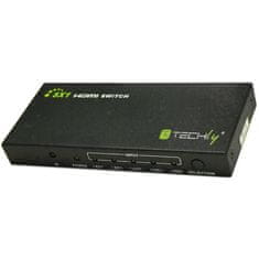 Techly Techly 5-v-1 HDMI stikalo z daljinskim upravljalnikom, 4Kx2K, podpora za 3D, HDMI-4K51, črno, RoHS, CE, Plug and Play, do 4096x2160, idealno za vaše naprave.