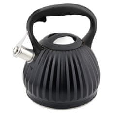 Promis Kettle Promis 3,0 l FABIO, črna, črn ročaj, primeren za plin, halogen, keramične in indukcijske kuhalnike.