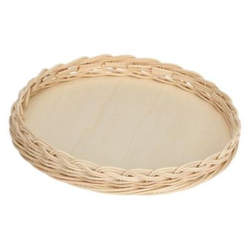 slomart Košara za torte Midollino iz pravega ovitka - rjava, 28 cm