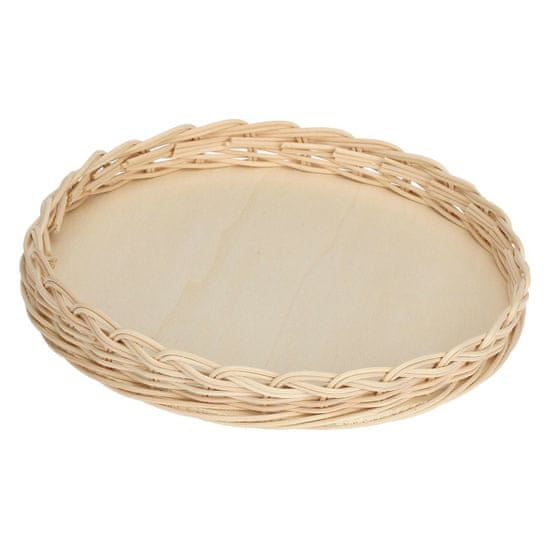 slomart Košara za torte Midollino iz pravega ovitka - rjava, 28 cm