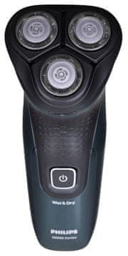 Philips Philips X3052/00 Moška britvica s trimmerjem, rotacijski sistem, črna in zelena, vodoodporna, hitro polnjenje, 45 min delovanja