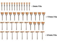 Extol Craft Ščetke medeninasto, nastavljeno 45ks 903761