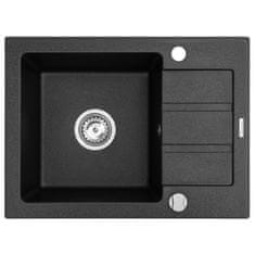 slomart Kuhinjski korito MAIDSINKS Promo 62x44 1B 1D črno, granitno, za prednjo namestitev, dimenzije 360x340 mm