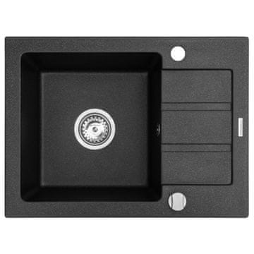 slomart Kuhinjski korito MAIDSINKS Promo 62x44 1B 1D črno, granitno, za prednjo namestitev, dimenzije 360x340 mm
