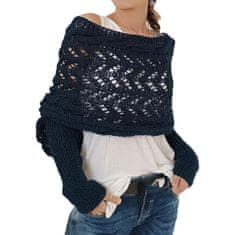 VIVVA® Pletenina z rokavi | KNITKA Temno modra