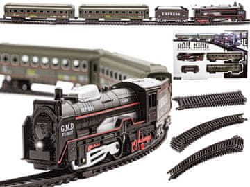 shumee Realistični električni vlak – parna lokomotiva + vagoni