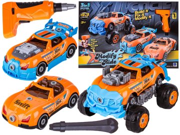 shumee Športni, terenski avto za razstavljanje in sestavljanje 3v1 TUNING + izvijač, Monster Truck