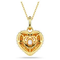Swarovski Pozlačena ogrlica Srce z biseri Idyllia 5680399