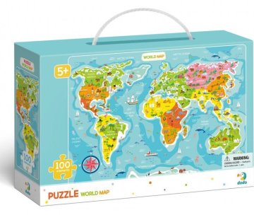TM Toys DODO Puzzle Zemljevid sveta 100 kosov