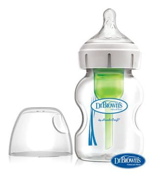 Steklenička DR.BROWN'S Antikolične možnosti+ široko ustje 150 ml steklo