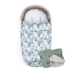 PETITE&amp;MARS 4v1 Comfy Fancy Dream Spalna vreča + rokavice Jasie Pale Eucalyptus