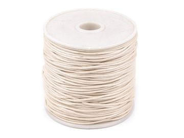 Inny Bombažna vrvica Ø1 mm voskana - bež in bela