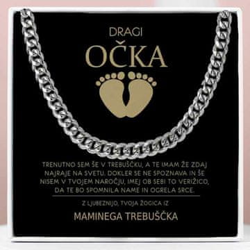Lovilion Moška ogrlica s posebnim sporočilom, Za bodočega očeta | THEO