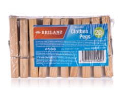 BRILANZ Leseni žebljički za oblačila (20 kosov)