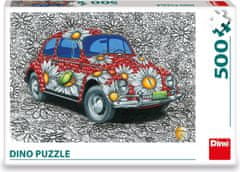 Dino Sestavljanka Poslikan VW Beetle 500 kosov